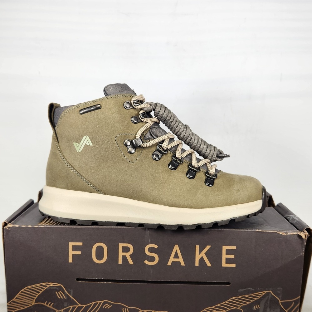Forsake Thatcher Mid Hiking Boots Women Size 7 Green Ash Waterproof Nubuck